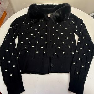 Sinoni Sweater black with removable collar